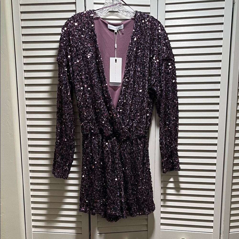 Endless Rose Lavender Sequin Romper. Dress like Taylor Swift with this romper!